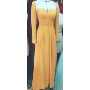 Chiffon Square Neck Gown